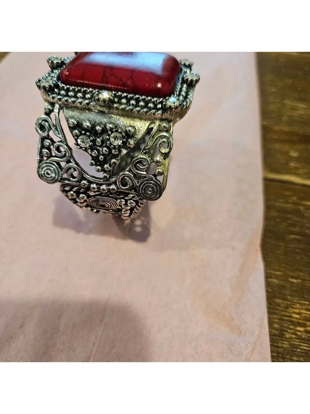 Women's Unbranded Boho Bracelet One Size Red and Silver